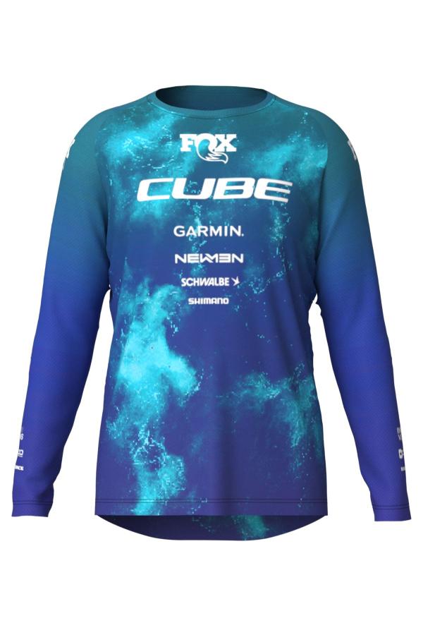 CUBE MTB Trikot ROOKIE X Actionteam langarm Gr&ouml;&szlig;e: M (122/128)